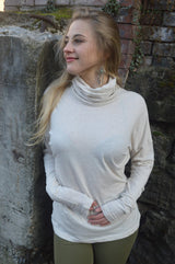 Organic Cotton turtleneck - High neck soft long sleeve - winter layer