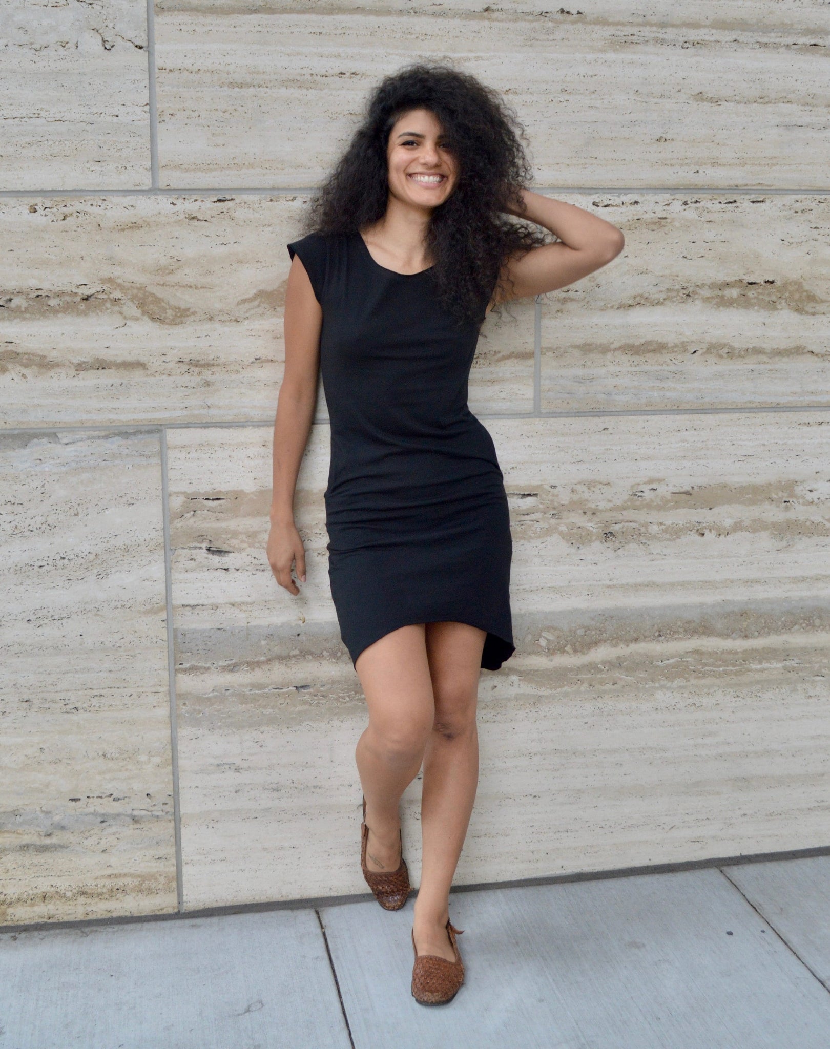 T-shirt dress - Maria Dress - cap sleeve dress with pockets - organic cotton summer dress with pockets