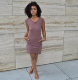 Maria Dress - T-shirt dress- cap sleeve dress with pockets - organic cotton summer dress with pockets