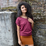 ShanTee - organic cotton dolman sleeve t-shirt - **new longer version** drawstring sleeve t-shirt
