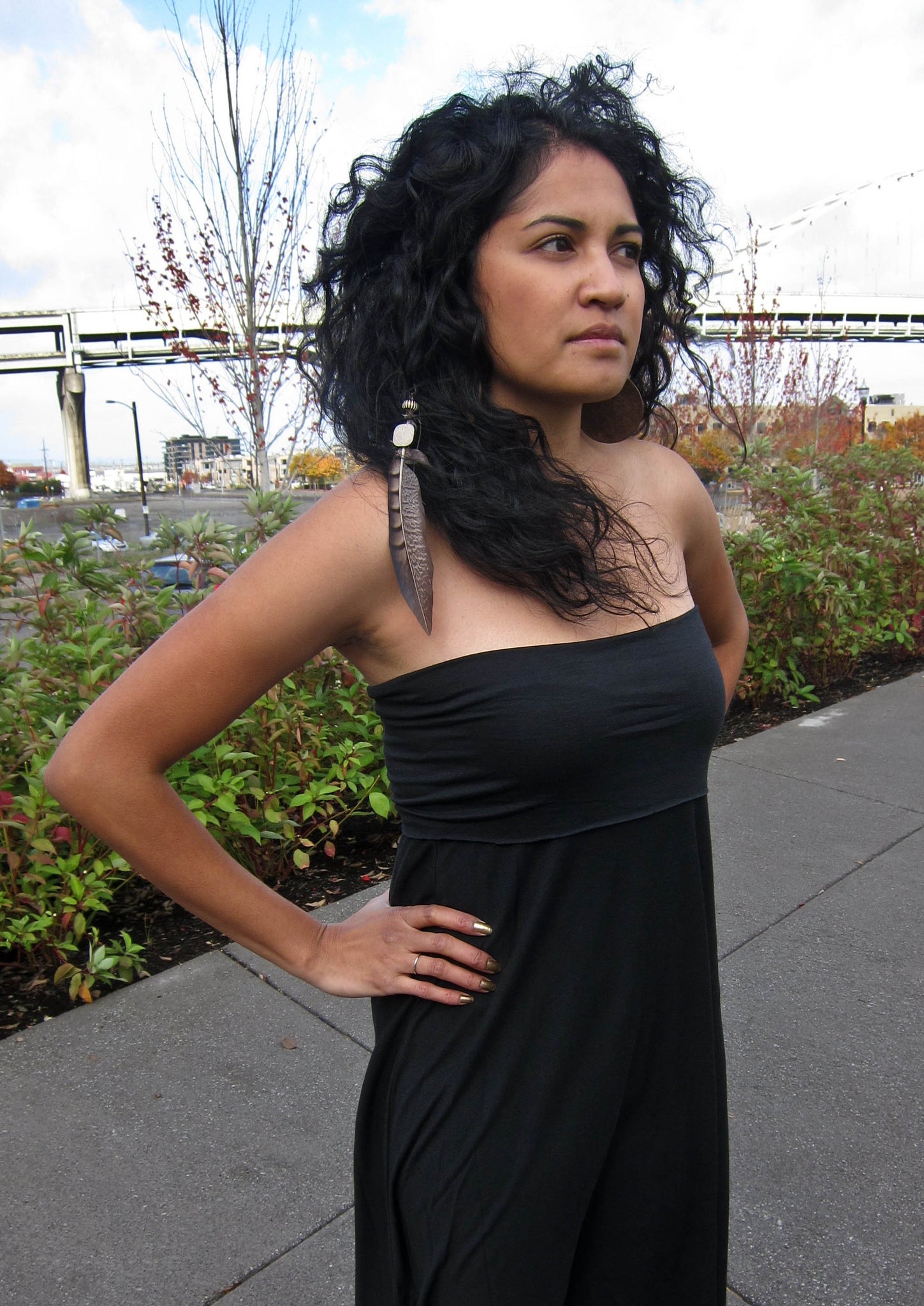 Freedom skirt - organic cotton maxi skirt - convertible maxi skirt/dress - roll over waist skirt or dress combo