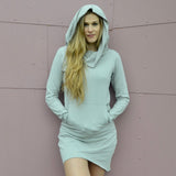 Nomad dress -*new colors* hooded cowl dress with pocket- made from 100% organic cotton jersey