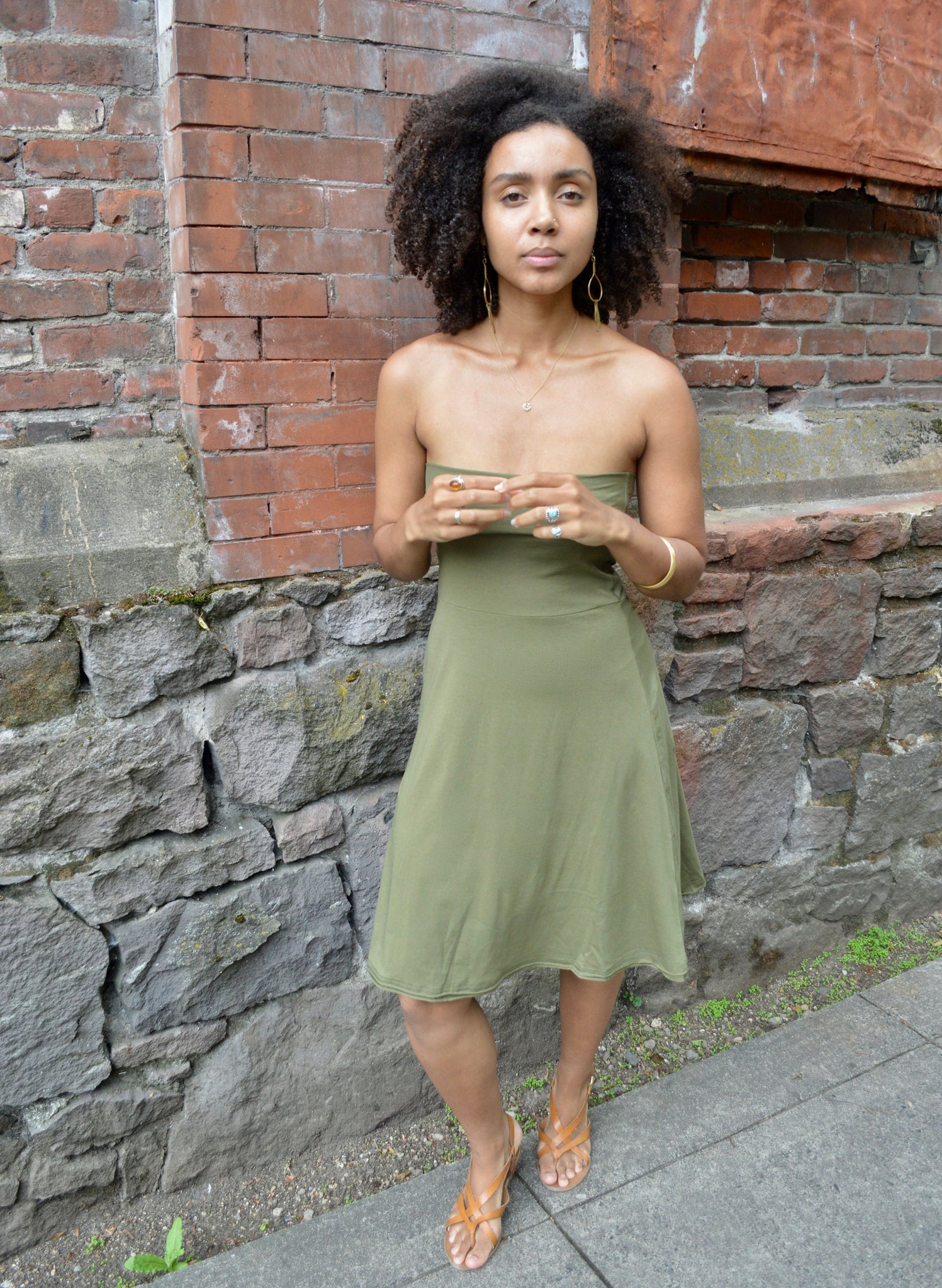 Bell Skirt- convertible skirt/dress - roll over waist skirt - organic cotton skirt