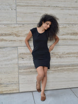 T-shirt dress - Maria Dress - cap sleeve dress with pockets - organic cotton summer dress with pockets
