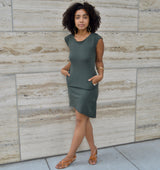 T-shirt dress - Maria Dress - cap sleeve dress with pockets - organic cotton summer dress with pockets
