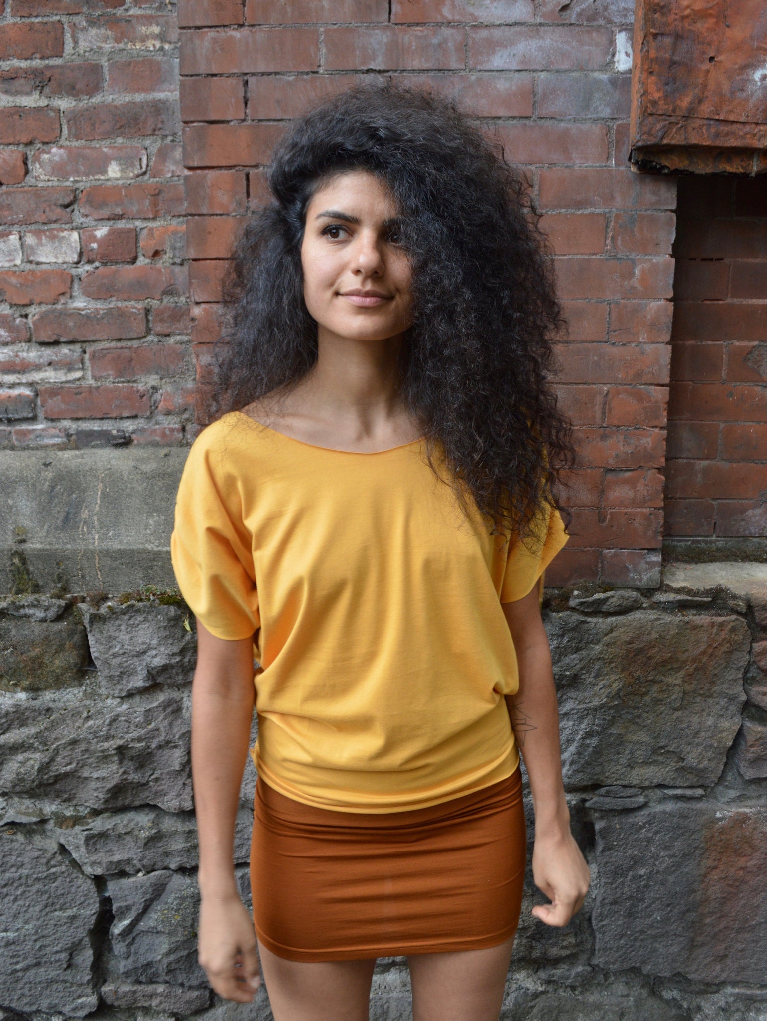 ShanTee - organic cotton dolman sleeve t-shirt - **new longer version** drawstring sleeve t-shirt