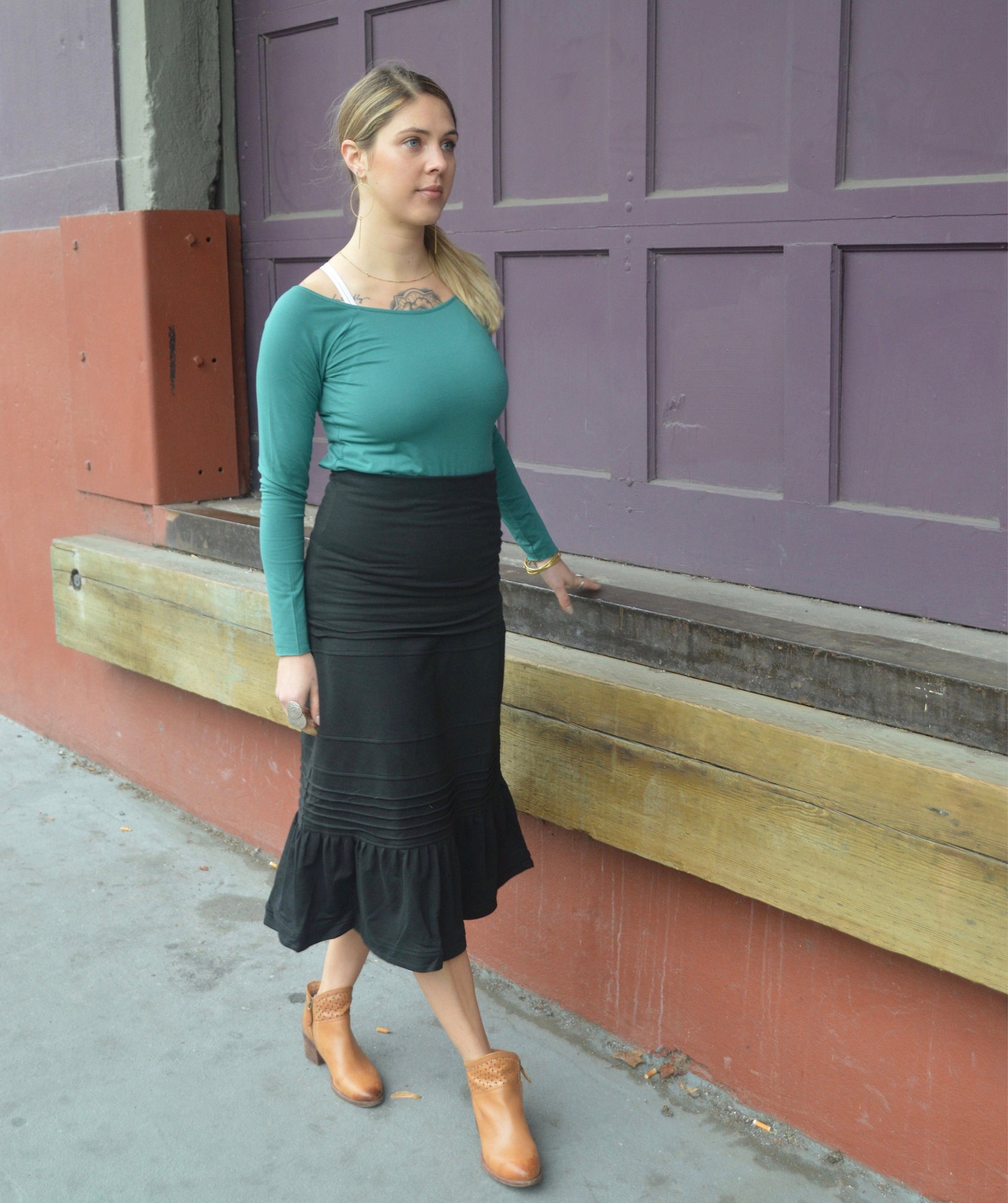 Leilani Long Sleeve - organic cotton scoop neck full sleeve top