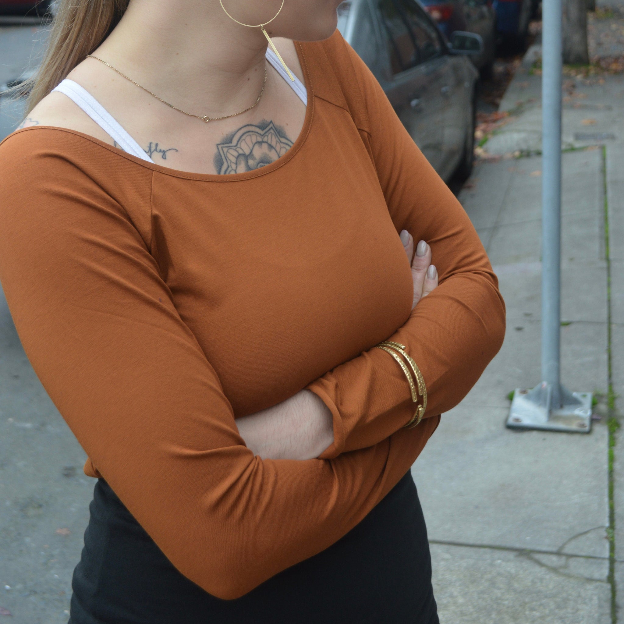 Leilani Long Sleeve - organic cotton scoop neck full sleeve top