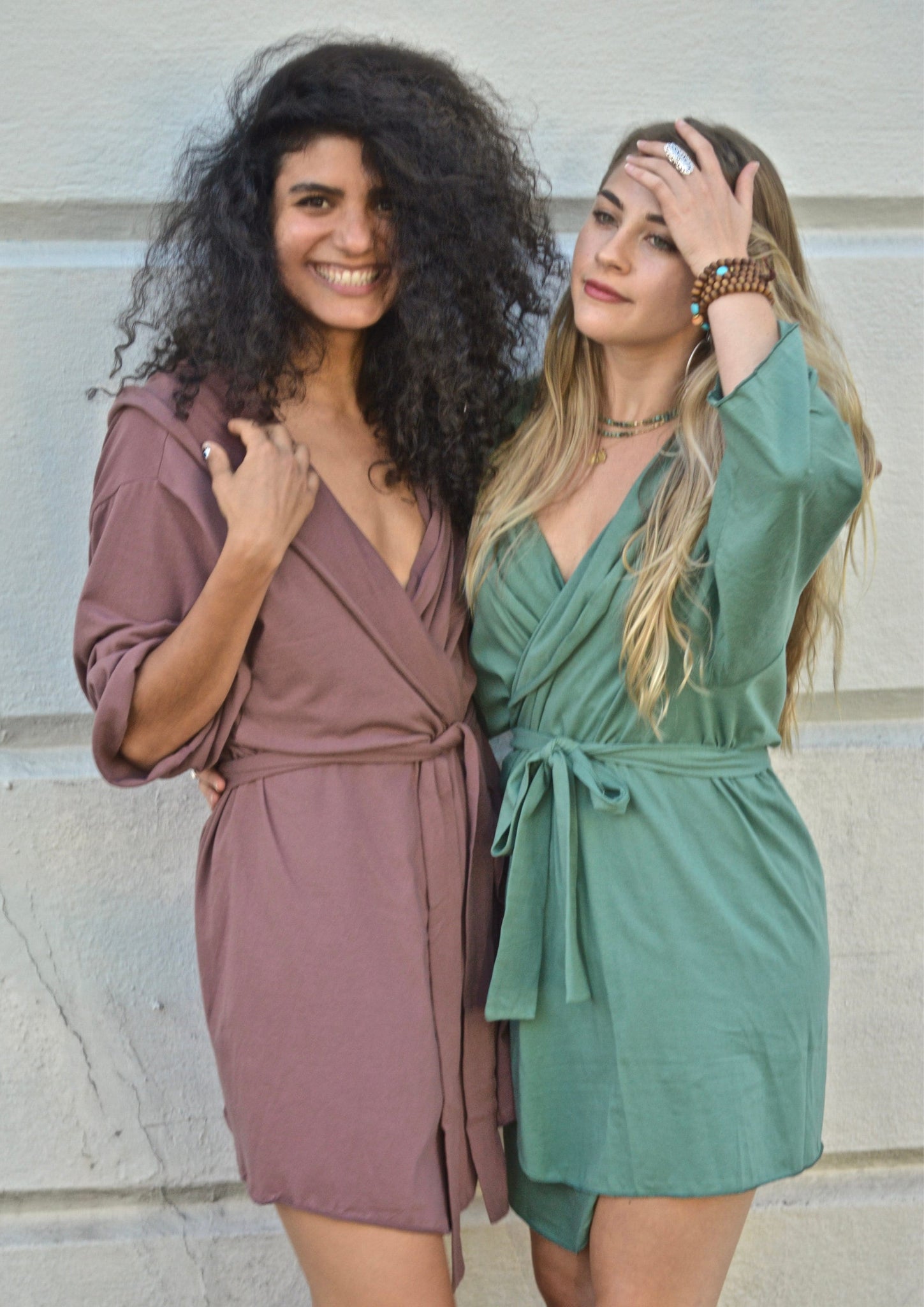 Organic cotton robe - lightweight cotton robe - wrap dress - hooded robe