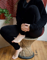 Velvet Ruched Leggings - Velvet Leggings - Warm Cozy Leggings