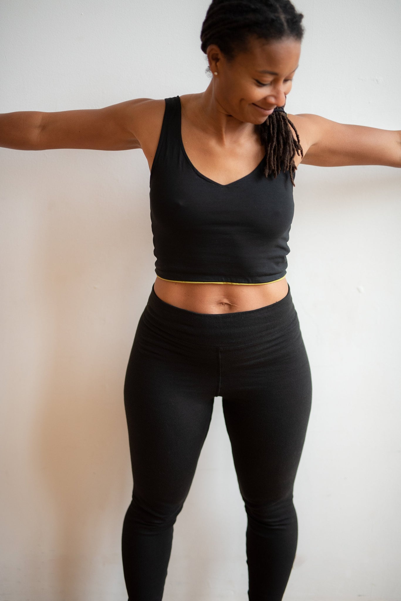 Vinyasa Top - Reversible crop top - front and back v-neck - bralette - yoga top