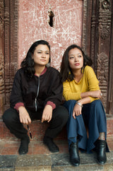 Pranjali Jacket - Fully lined wool jacket with zipper and pockets - wool bomber jacket with patch pockets