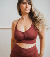 Organic Bralette - Cross Back Organic Cotton Bra Top - Yoga Bra