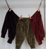 Velvet Baby Pants - organic cotton velvet cuteness for little legs - baby joggers