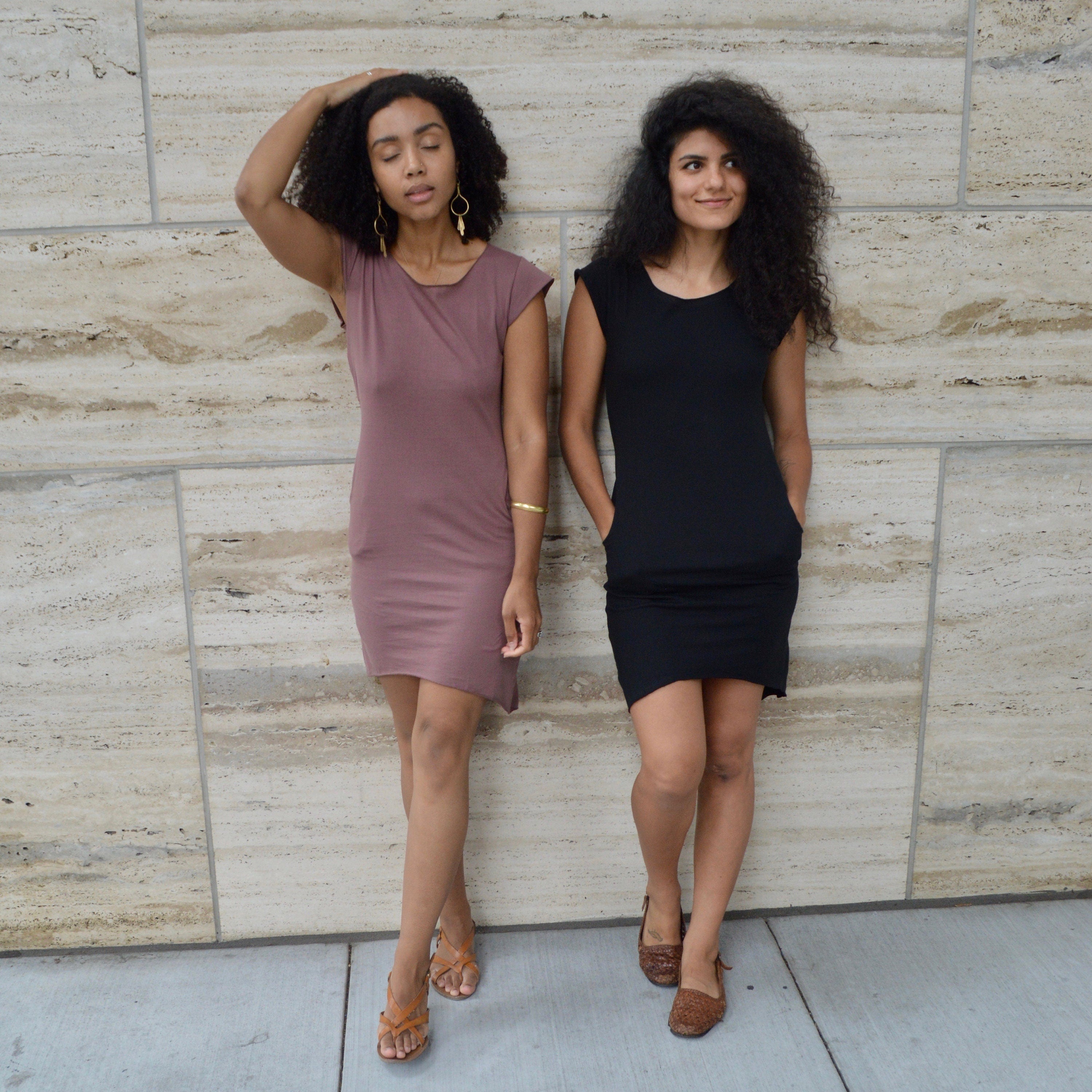 T-shirt dress - Maria dress - cap sleeve dress with pockets
