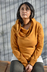 Lotus Sweatshirt - organic cotton hooded cowl sweatshirt