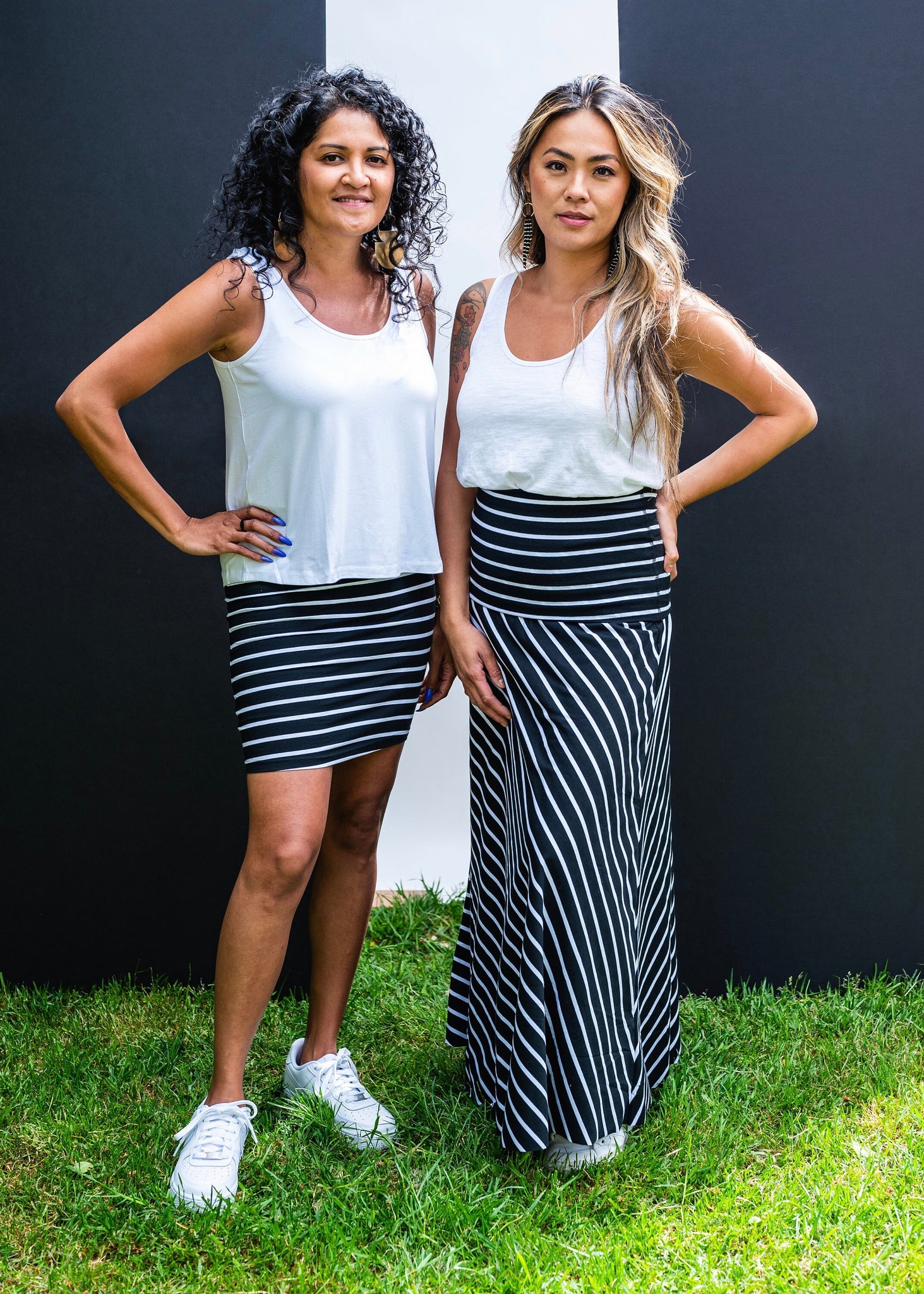 Cebra Mini Skirt- Stripped Mini Skirt/Dress - convertible mini skirt