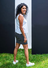 Cebra Mini Skirt- Stripped Mini Skirt/Dress - convertible mini skirt