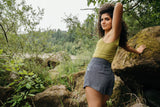 Piedra Shorts- Organic Cotton Shorts: Mid Length with pockets
