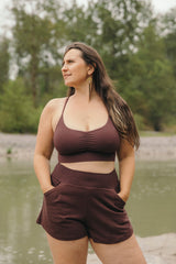Piedra Shorts- Organic Cotton Shorts: Mid Length with pockets