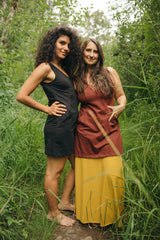 Mariposa Dress - V- neck sleeveless dress - Tunic dress with folded pockets