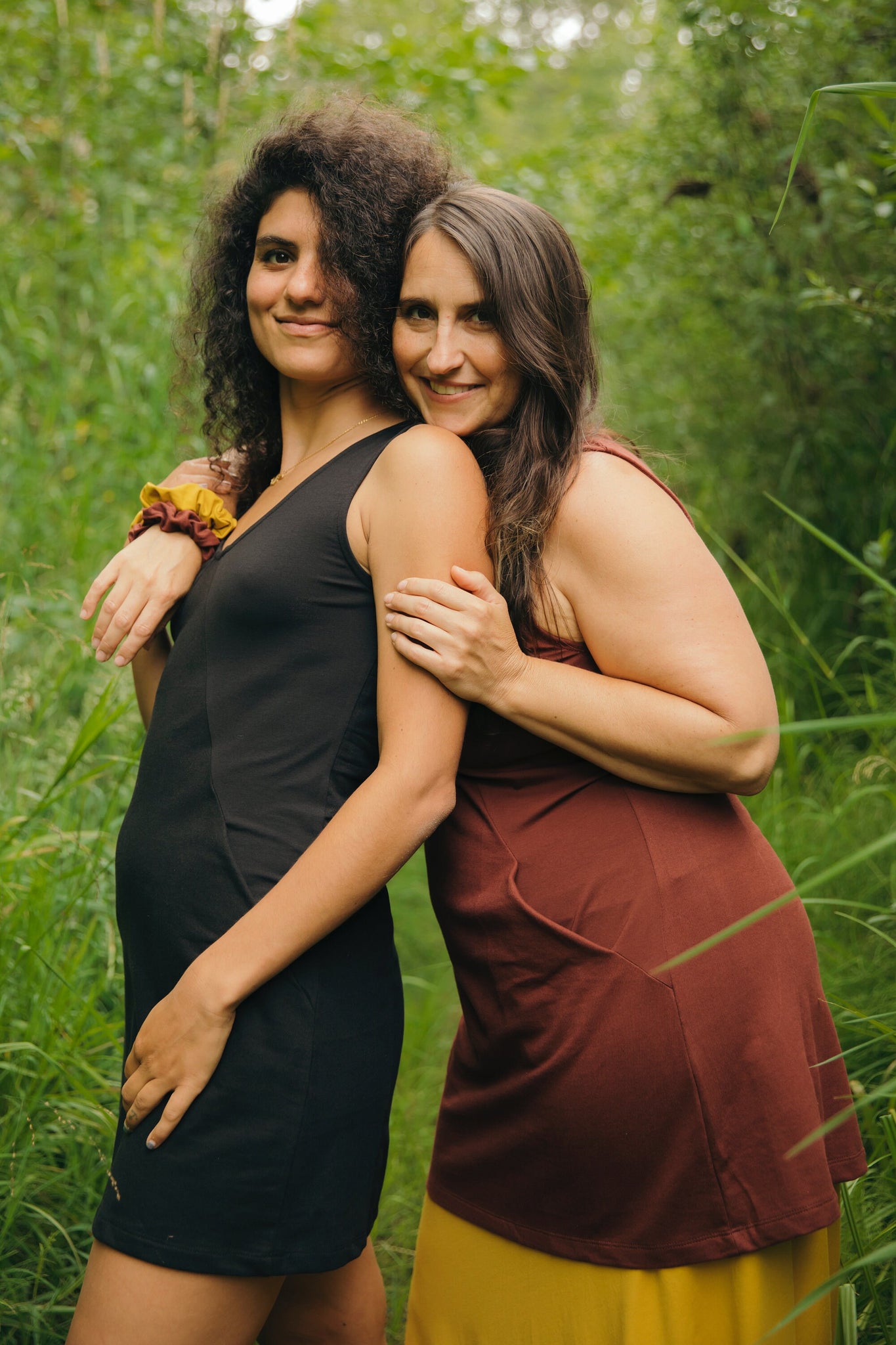 Mariposa Dress - V- neck sleeveless dress - Tunic dress with folded pockets