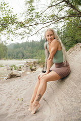Ruched reversible mini skirt - high waisted mini skirt - two in one mini skirt