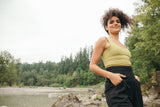 Long Shorts - knee length high waisted shorts with pockets - organic cotton shorts