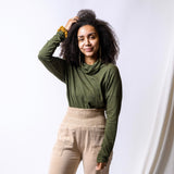 Organic Cotton turtleneck - High neck soft long sleeve - winter layer