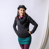 Lotus Sweatshirt - organic cotton hooded cowl sweatshirt