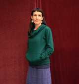 Lotus Sweatshirt - organic cotton hooded cowl sweatshirt