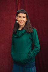 Lotus Sweatshirt - organic cotton hooded cowl sweatshirt