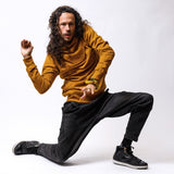 Sweatershirt - organic cotton pull over with high neck and pockets - high neck sweatshirt