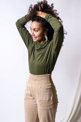 Jacquard Joggers - organic cotton high rise soft pant with pockets - mini herringbone jogger pants
