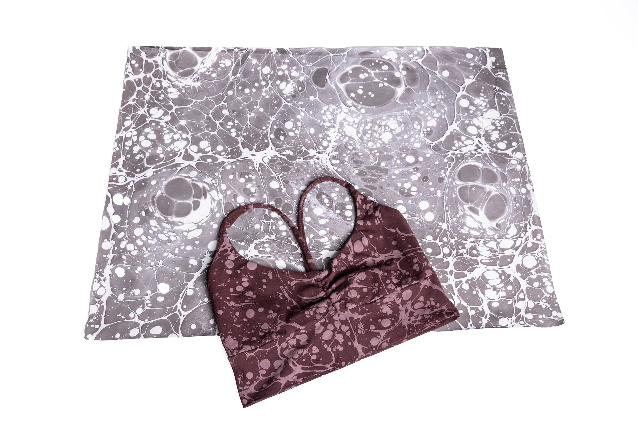 Cosmic Chaos Set - Organic Cotton Full Fabric Printed Bralette and High Waisted Underwear
