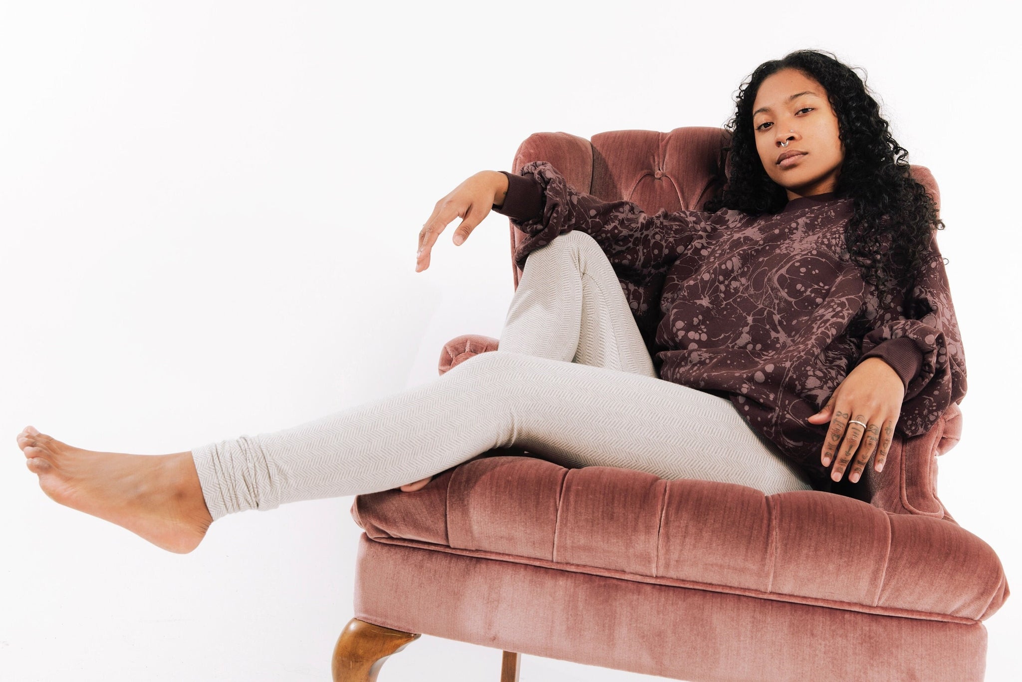 Cosmic Chaos Nova Sweatshirt - Organic Cotton Full Fabric Print Sweatshirt with Pockets