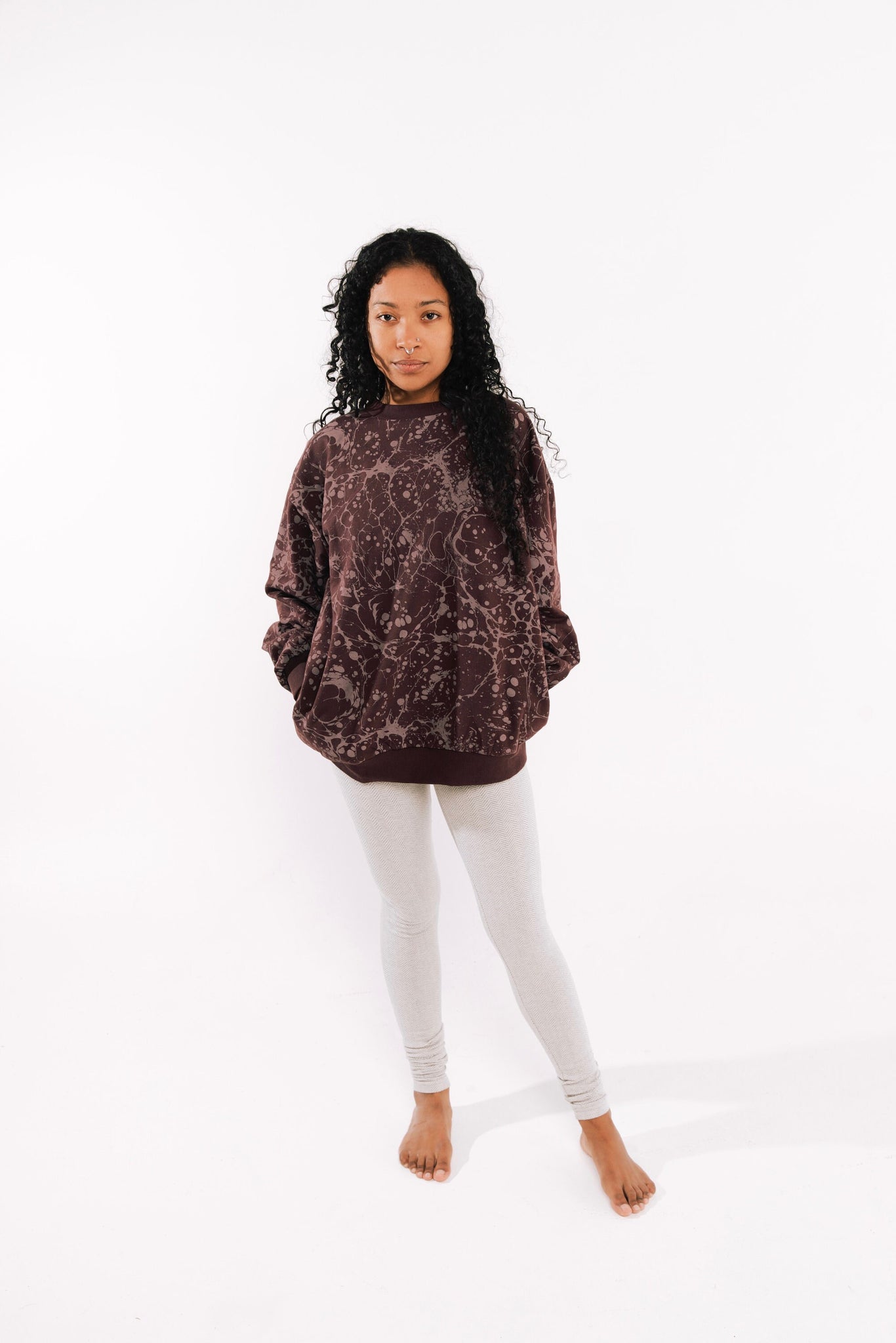 Cosmic Chaos Nova Sweatshirt - Organic Cotton Full Fabric Print Sweatshirt with Pockets