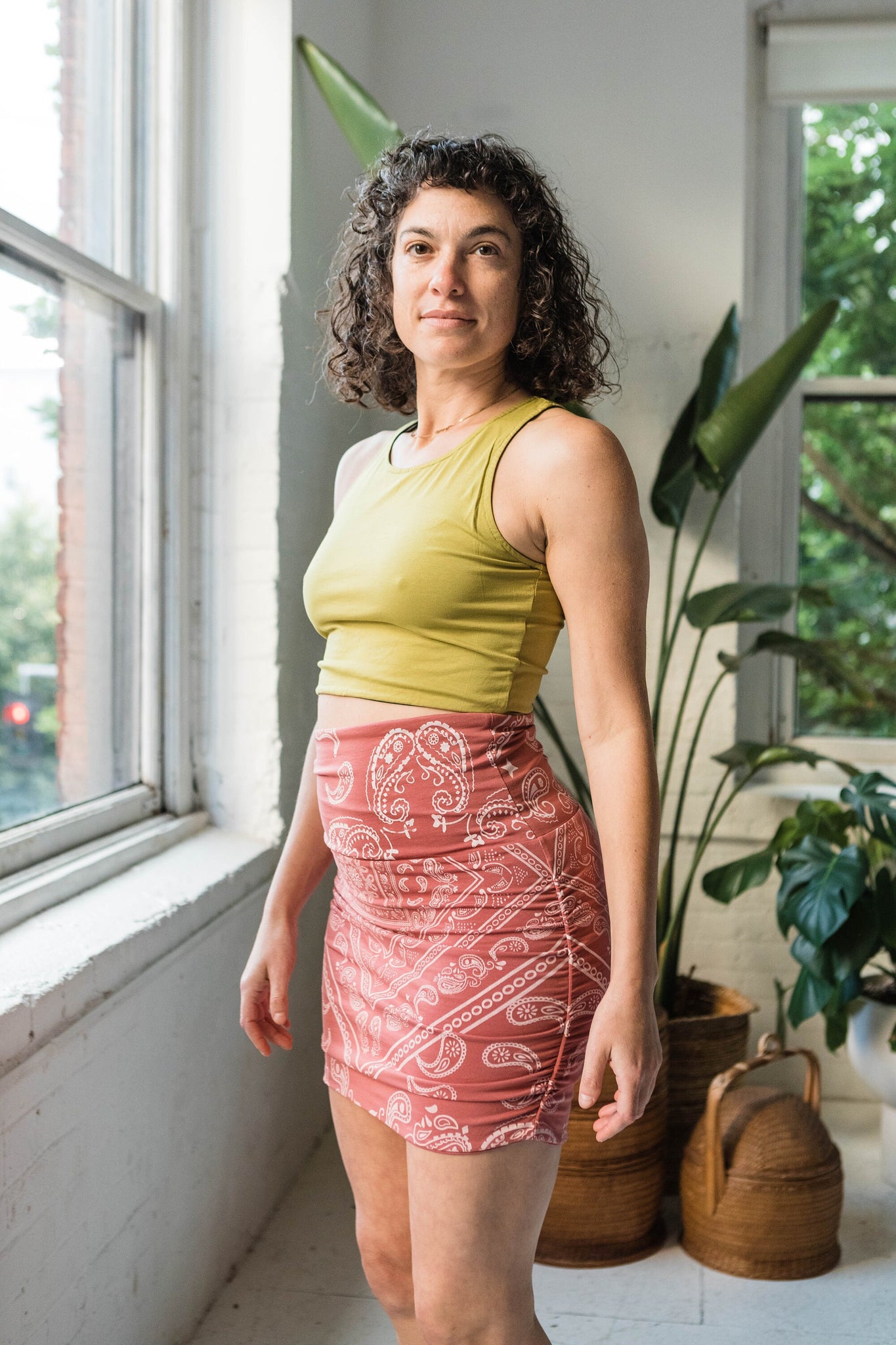 Racer Back Vinyasa Top - Reversible Crop top with high neckline