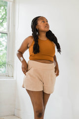 Racer Back Vinyasa Top - Reversible Crop top with high neckline