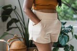 Piedra Shorts- Organic Cotton Shorts: Mid Length with pockets