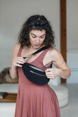 Twill Fanny Pack - Stonewashed Cotton Twill with Antique Bronze Fixings
