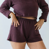 Acacia Shorts - Organic Cotton Knit Corduroy Shorts with Back Pocket - 100% organic cotton