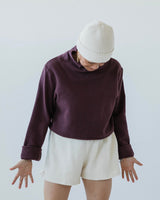Acacia Crop Top - High Neck Crop Top Made from 100% Organic Cotton Knit Corduroy