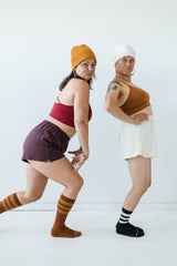 Acacia Shorts - Organic Cotton Knit Corduroy Shorts with Back Pocket - 100% organic cotton