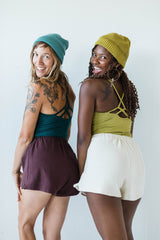 Acacia Shorts - Organic Cotton Knit Corduroy Shorts with Back Pocket - 100% organic cotton