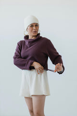 Acacia Crop Top - High Neck Crop Top Made from 100% Organic Cotton Knit Corduroy