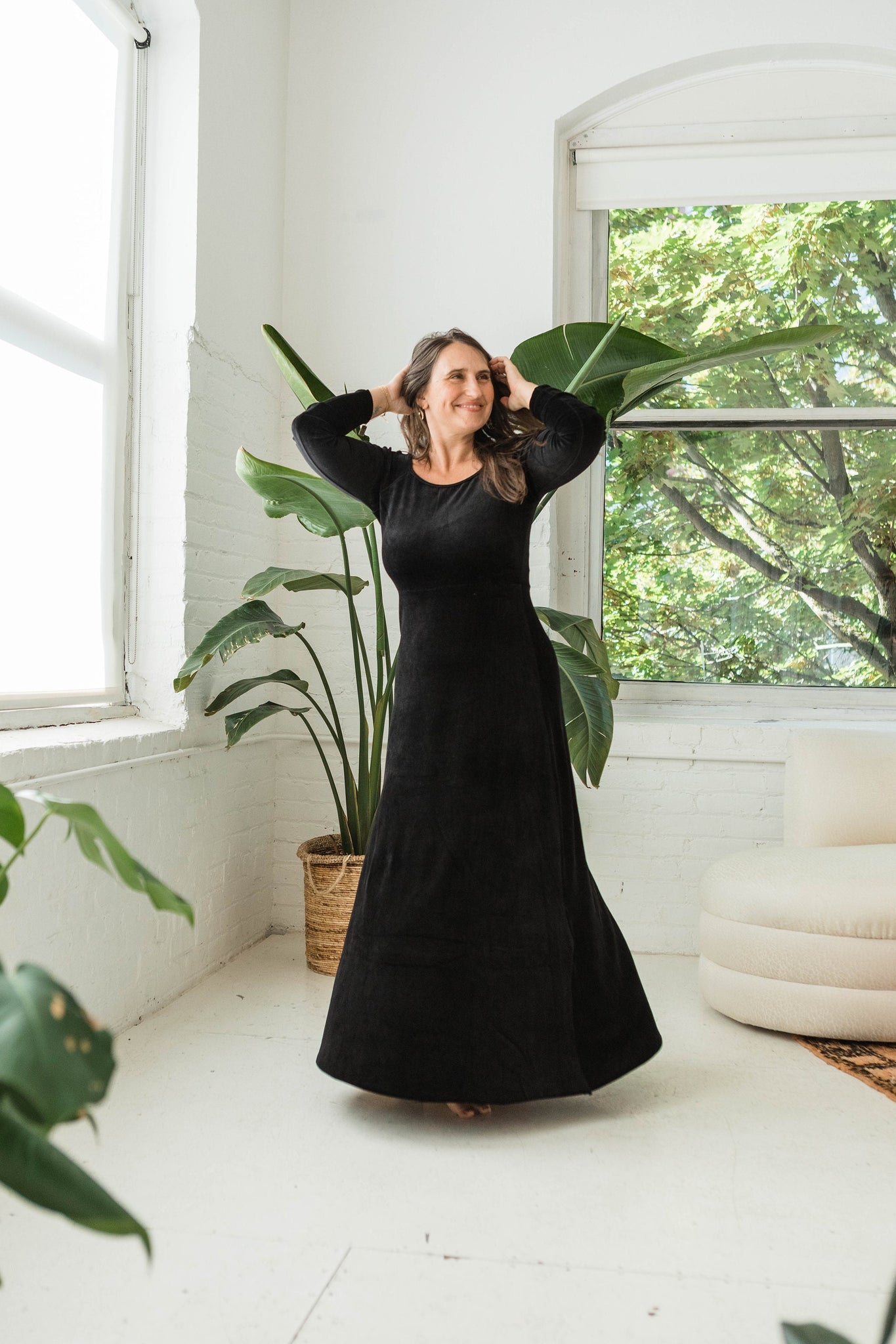 Velvet Isabella Dress - Organic Cotton Velvet Maxi Dress