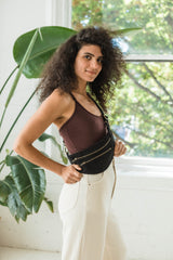 Twill Fanny Pack - Stonewashed Cotton Twill with Antique Bronze Fixings