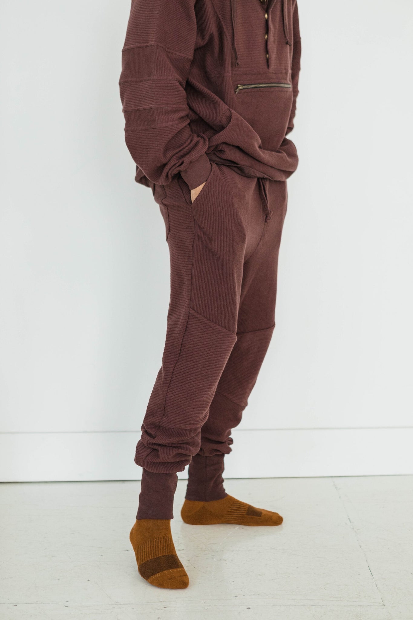 Corduroy Komodo Joggers - Organic Cotton Knit Corduroy Joggers with deep pockets and drawstring waist