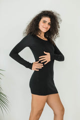 Ella Long Sleeve - 100% organic cotton soft cozy tunic length long sleeve top